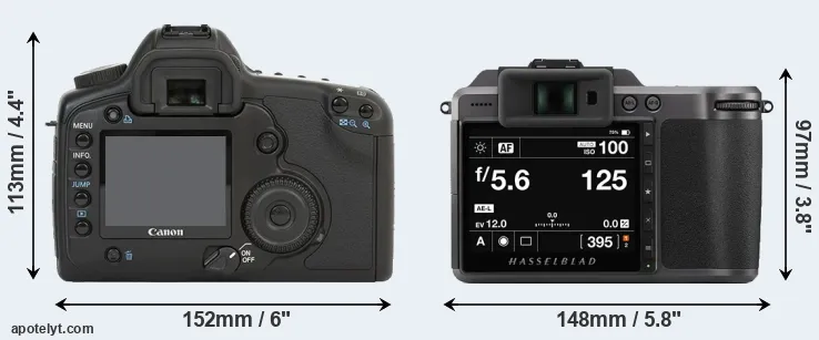 Comparison 5D or X1D II rear