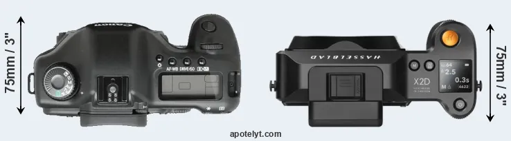 Compare 5D versus X2D 100C top
