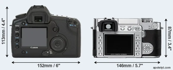 Comparison 5D or Digilux 3 rear