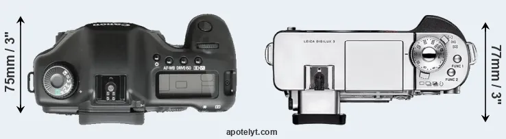 Compare 5D versus Digilux 3 top
