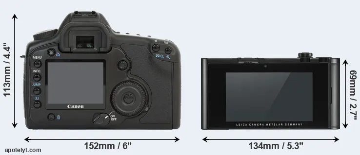 Comparison 5D or TL2 rear