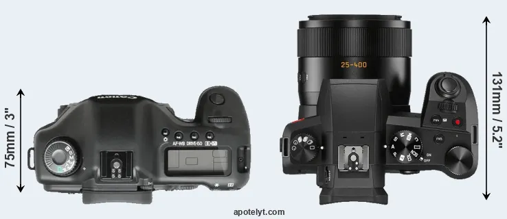 Compare 5D versus V-LUX 5 top