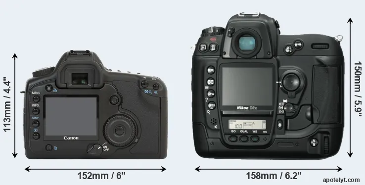 Comparison 5D or D2X rear
