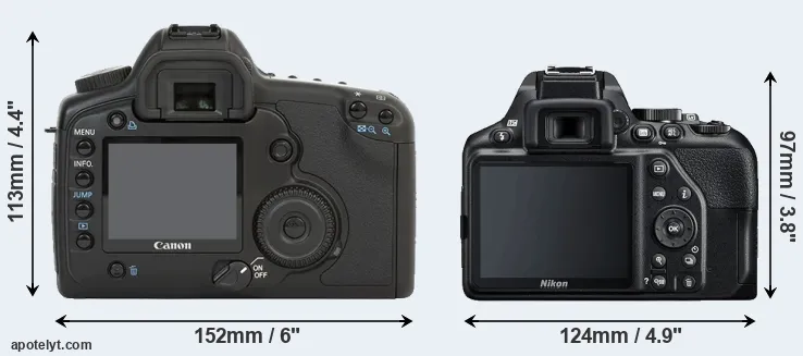 Comparison 5D or D3500 rear