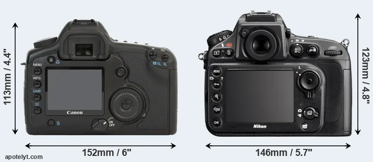 Comparison 5D or D800E rear