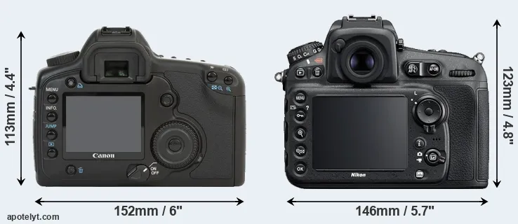 Comparison 5D or D810 rear