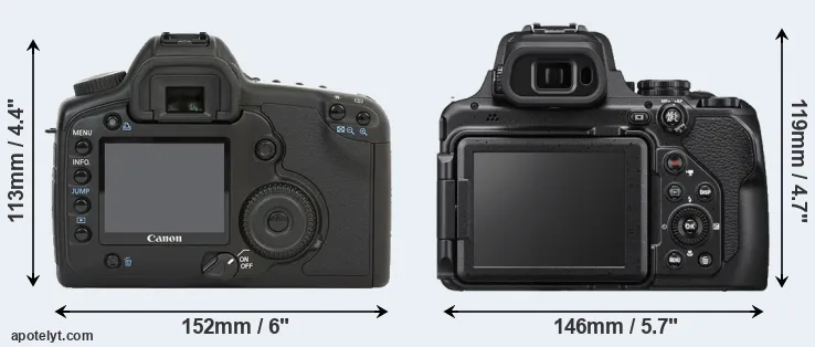 Comparison 5D or P1000 rear
