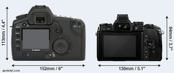 Comparison 5D or E-M1 rear