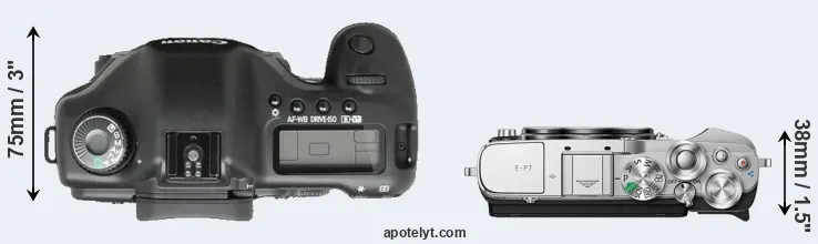 Compare 5D versus E-P7 top
