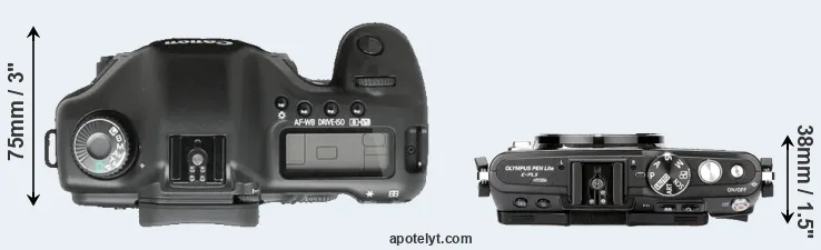 Compare 5D versus E-PL5 top