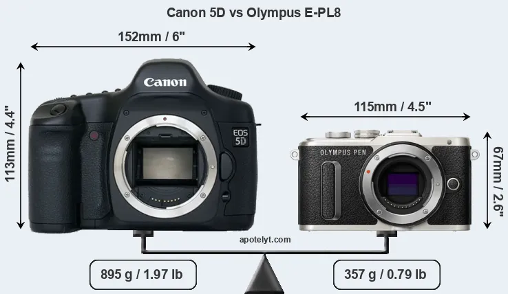 Size Canon 5D vs Olympus E-PL8
