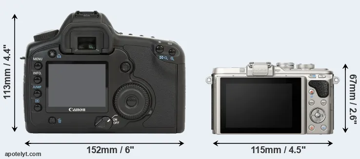 Comparison 5D or E-PL8 rear