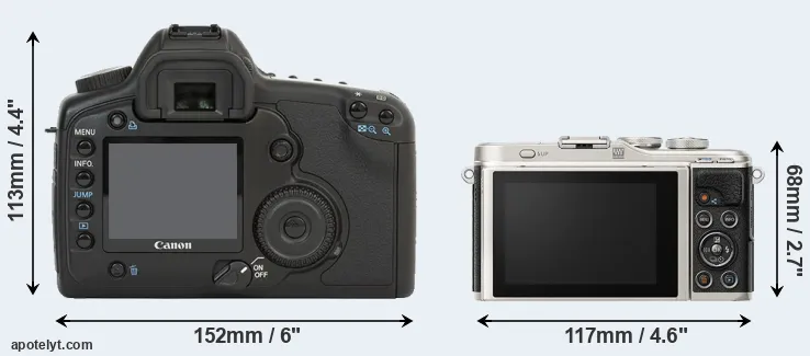 Comparison 5D or E-PL9 rear