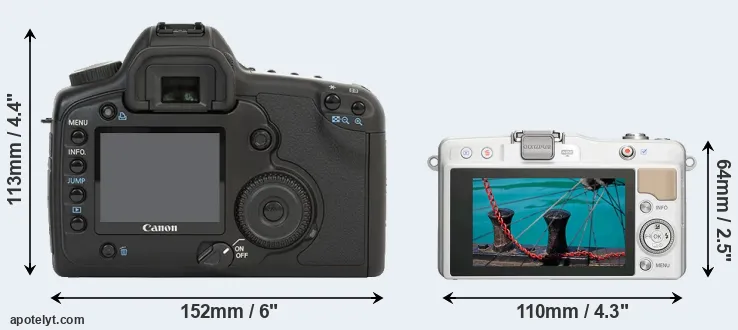 Comparison 5D or E-PM2 rear