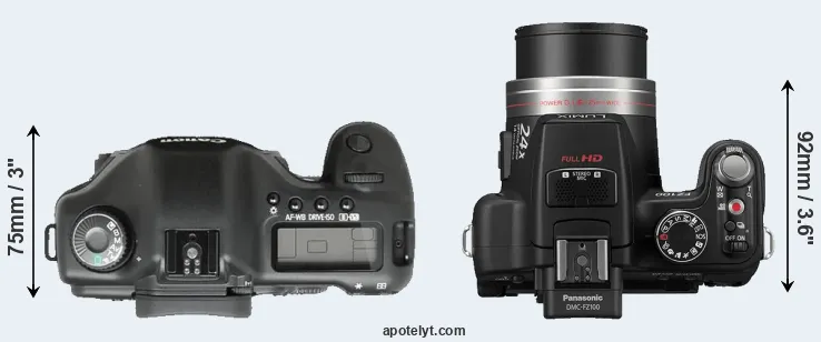 Compare 5D versus FZ100 top