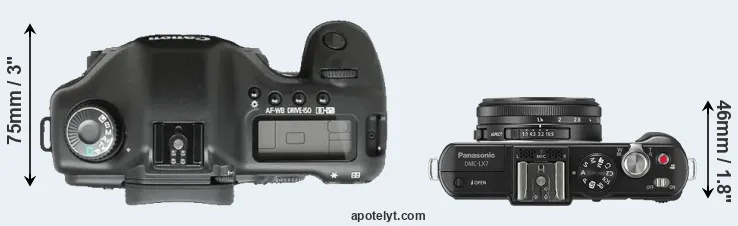 Compare 5D versus LX7 top