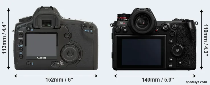 Comparison 5D or S1R rear