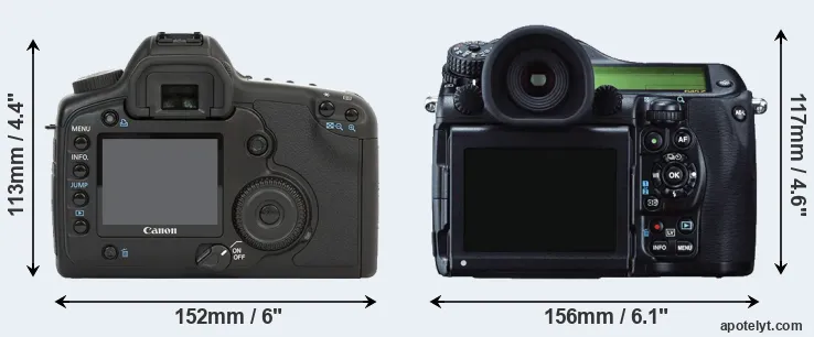 Comparison 5D or 645Z rear