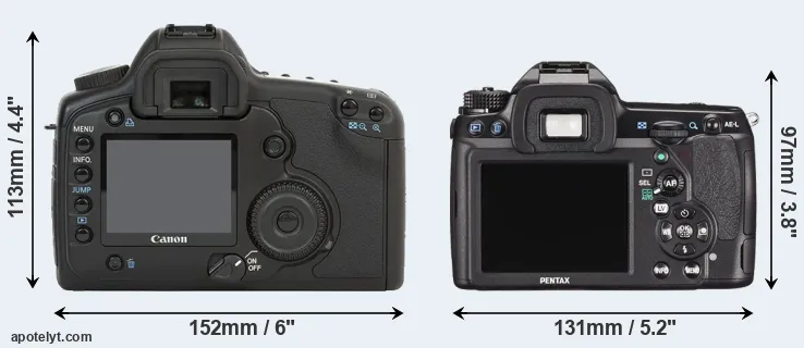 Comparison 5D or K-5 II rear