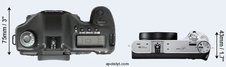 Compare 5D versus NX500 top