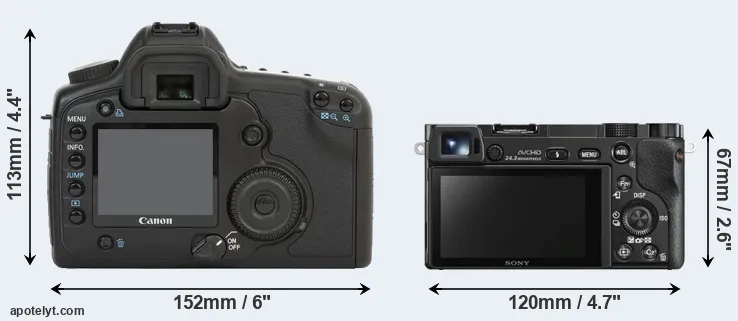 Comparison 5D or A6000 rear