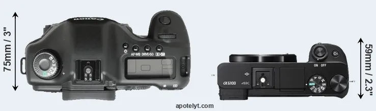 Compare 5D versus A6100 top