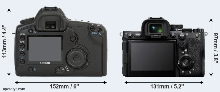 Comparison 5D or A7R V rear