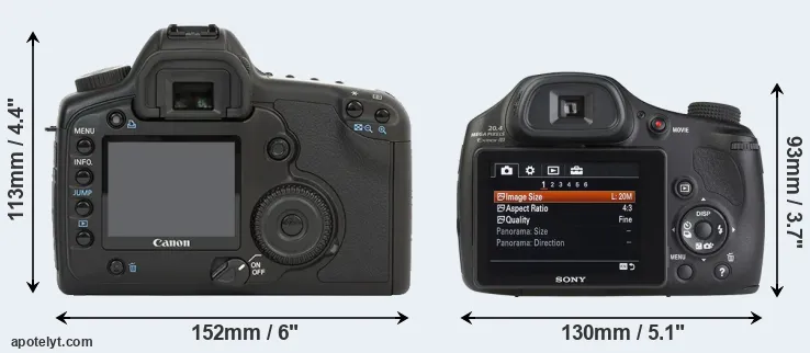 Comparison 5D or HX350 rear