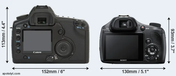 Comparison 5D or HX400V rear