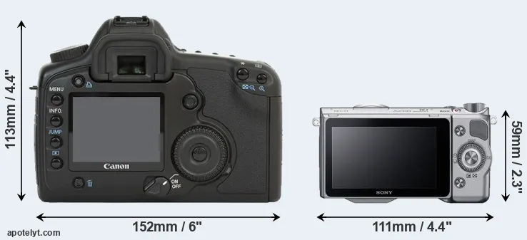 Comparison 5D or NEX-5T rear