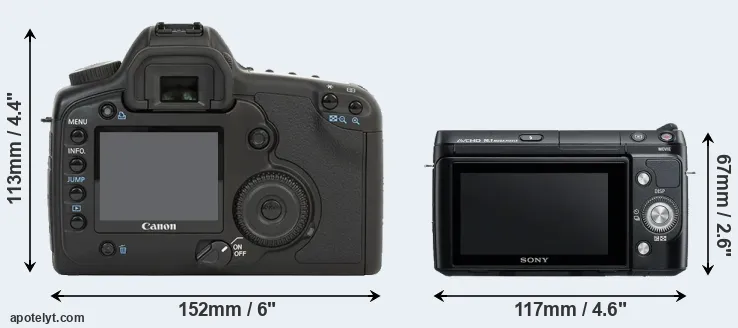 Comparison 5D or NEX-F3 rear