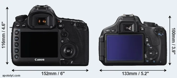 Comparison 5DS R or 600D rear