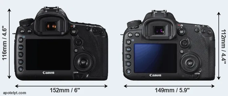 Comparison 5DS R or 7D Mark II rear