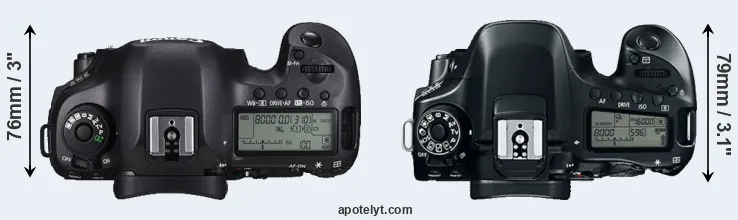 Compare 5DS R versus 80D top
