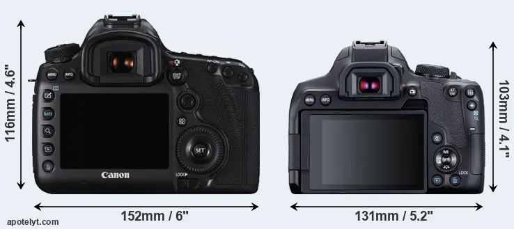 Comparison 5DS R or 850D rear