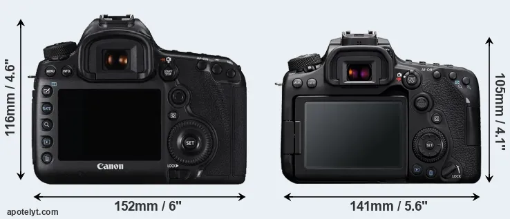 Comparison 5DS R or 90D rear