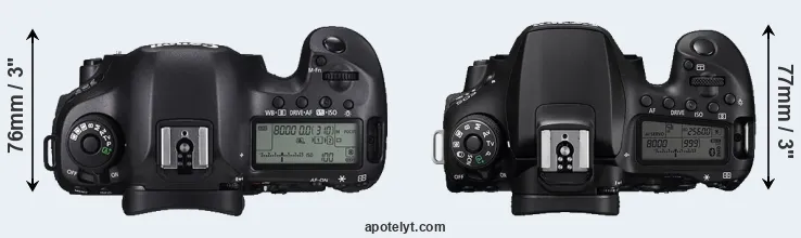 Compare 5DS R versus 90D top