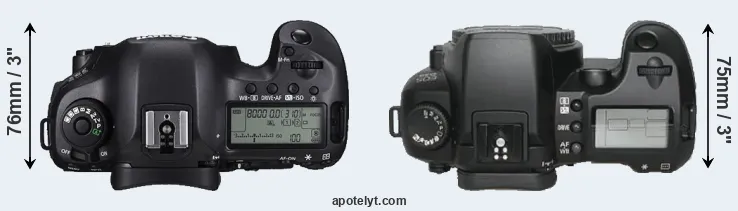 Compare 5DS R versus D30 top