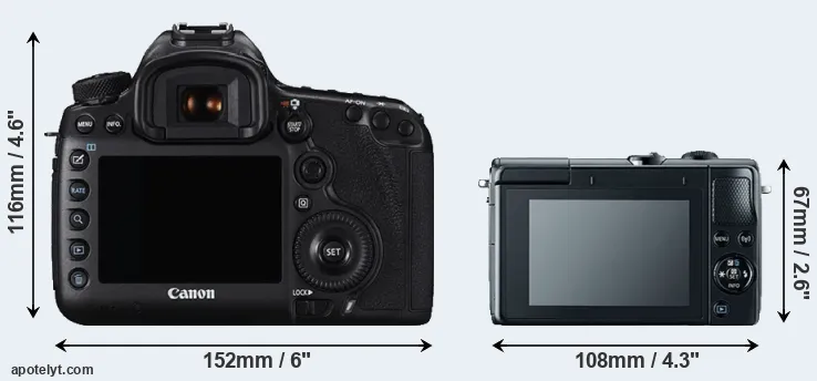 Comparison 5DS R or M100 rear