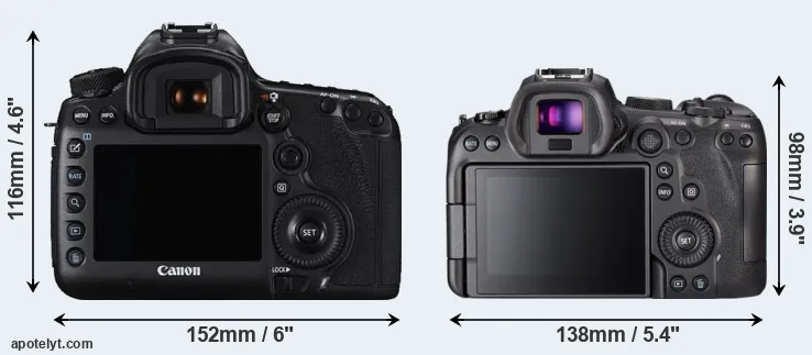 Comparison 5DS R or R6 rear