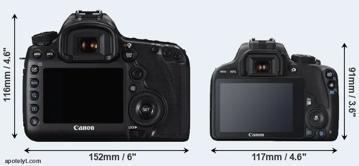 Comparison 5DS R or SL1 rear