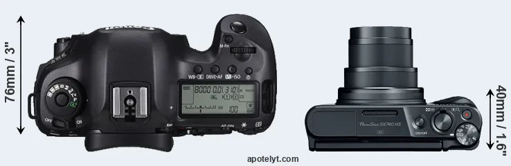 Compare 5DS R versus SX740 top