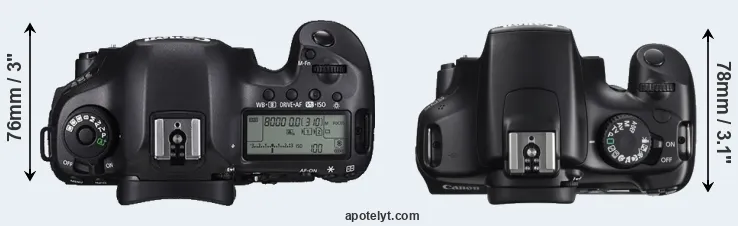 Compare 5DS R versus T3 top