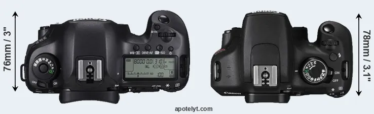 Compare 5DS R versus T5 top