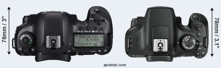 Compare 5DS R versus T6 top