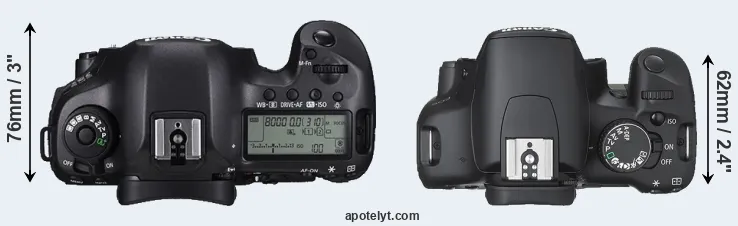 Compare 5DS R versus XSi top