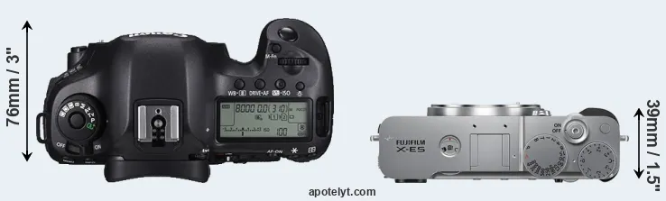 Compare 5DS R versus X-E5 top