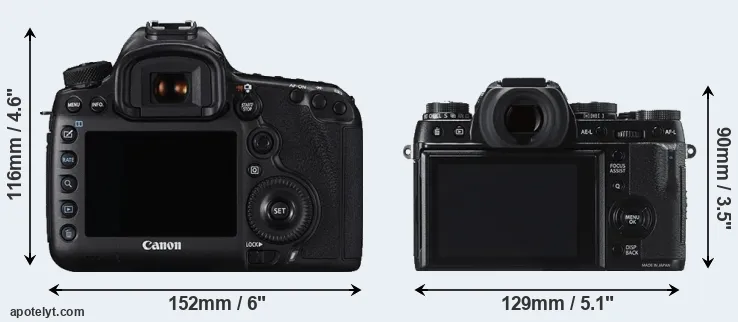 Comparison 5DS R or X-T1 rear