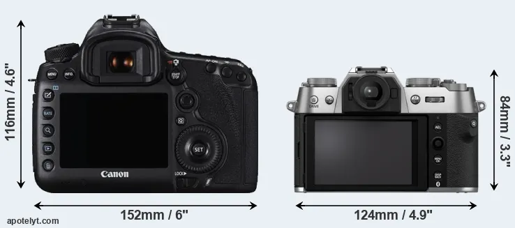 Comparison 5DS R or X-T50 rear