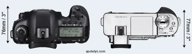 Compare 5DS R versus Digilux 3 top